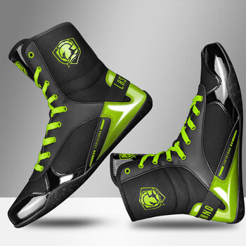 执柯高帮拳击鞋男女摔跤鞋格斗鞋子散打鞋训练鞋搏击鞋靴比赛运动款