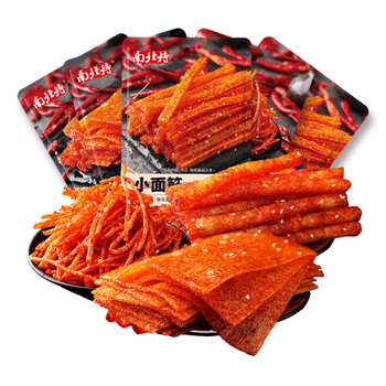 南北特辣条68g*5袋大袋香辣辣条小面筋辣丝大辣片网红小零食小吃组合