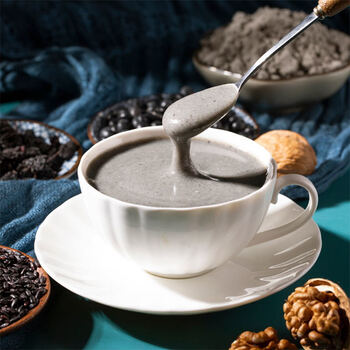 熟黑芝麻糊黑芝麻糊黑豆黑米黑芝麻粉桑葚核桃粉早餐食品冲泡免煮3