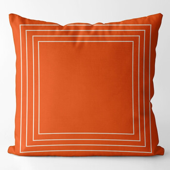 现代简约美式轻奢爱马仕橙色风格沙发抱枕靠垫橘色样板间客厅靠枕