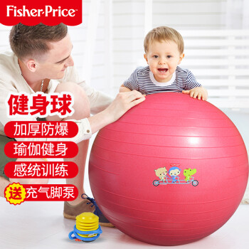 费雪（Fisher-Price）健身球 幼儿园充气皮球训练球65cm瑜伽球儿童玩具球加厚款F0809