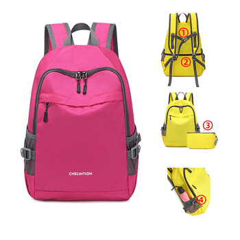 创京懿选中小学生轻便补课研学可折叠软书包儿童户外春游背包运动双肩