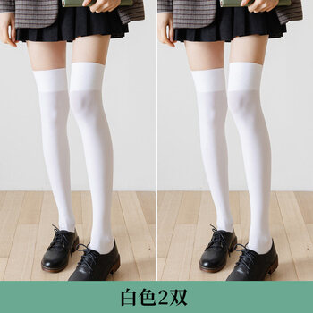 金魁日本韩国品牌女士丝袜香港潮牌肤色肉色过膝盖长筒袜子女夏天薄款