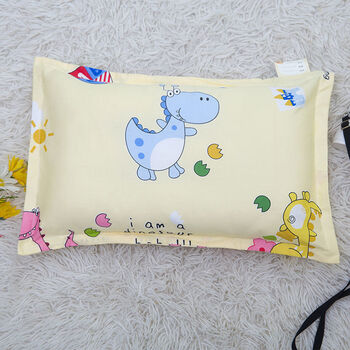 枕头可爱儿童枕头幼儿园枕头宝宝枕四季用小枕头午睡枕36岁黄色小恐龙
