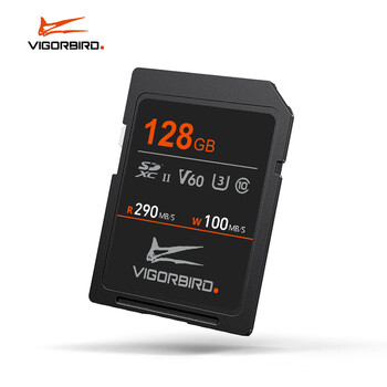 VIGORBIRD SD存储卡U3 C10 4K数码相机内存卡读速290MB/s 支持V60高速存储卡 128GB 剑龙系列 写100MB/s