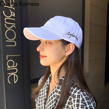 komeia棒球帽男女复古鸭舌帽软顶韩版休闲太阳帽生日礼物送女生女友
