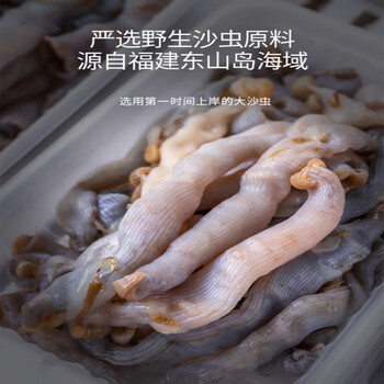 lism新鲜沙虫鲜活去内脏冷冻海虫子海肠子海鲜水产方格星虫200g