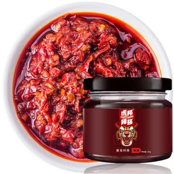 【虎邦魔鬼特辣酱130g】虎邦 辣椒酱 京东专供魔鬼特辣酱130g 爆辣香