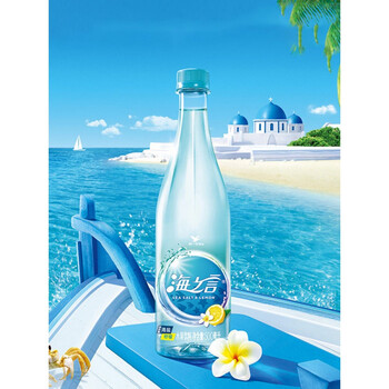 统y一海之言 柠檬黑加仑果汁饮料500ml*15瓶整箱地中海海盐解渴补水