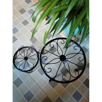 欧式铁艺小凳子花架单层花盆架落地式盆景架矮花架办公桌花架子大号