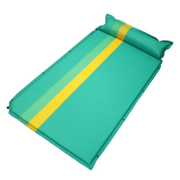 圣马戈（Smargaux）充气垫户外防潮垫拼色双人可拼接自动充气午休露营野营睡垫 单人加宽绿190*90*3.5cm