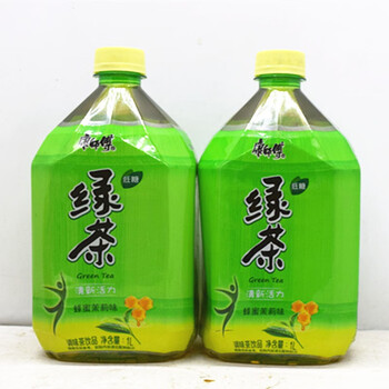 果汁1000ml*2瓶水蜜桃鲜果橙冰糖雪梨冰红茶蜜茶夏季饮料 绿茶2瓶