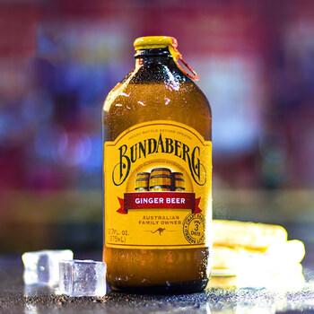 bundabergbundaberg澳洲宾得宝姜汁汽水375ml6瓶姜汁啤酒碳酸饮料干姜
