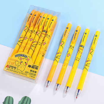 小学生按动可擦笔芯摩易擦晶蓝色05mm魔力擦热可擦中性笔芯水笔皮卡丘