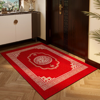 双喜临门 中式红色地垫进门玄关垫防滑脚垫家用耐脏耐磨可定制入户垫
