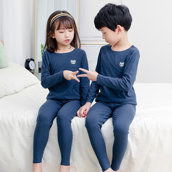 儿童保暖内衣无痕男童女童秋冬男孩秋季中秋衣秋裤套装冬季打底衫大小