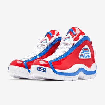 fila斐乐granthill2彩色系列时尚帅气复古运动高帮男士休闲鞋红白蓝1