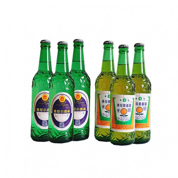 鹤岗香槟 大香槟 鹤岗爽槟 老汽水怀旧饮料 拍6瓶可 香槟3桔香露3