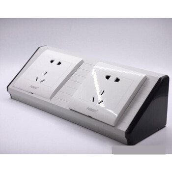 实验室插座岛型插座10a16a实验台插座118型pp材质边台插座底盒铝合金