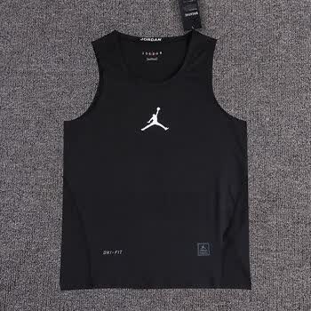 乔丹nba紧身衣aj飞人背心男篮球健身运动背心跑步休闲训练高弹坎肩t恤