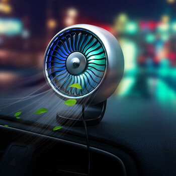 轿车货车用强力制冷降温汽车内空调出风口usb小风扇创意装饰汽车用品