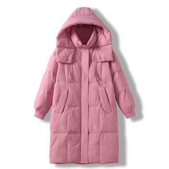 角择羽绒服女学生可爱长款初高中生青少年中学生秋冬季过膝盖外套保暖