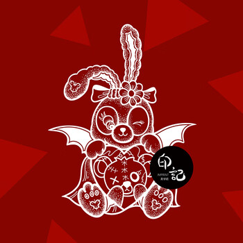 周边兔子草本纹身贴暗黑系不反光半永久潮酷持久刺青不晕色男女hx