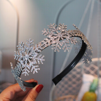 儿童皇冠头饰女童带齿防滑发箍冰雪公主爱莎发卡女孩可爱头箍雪花发箍