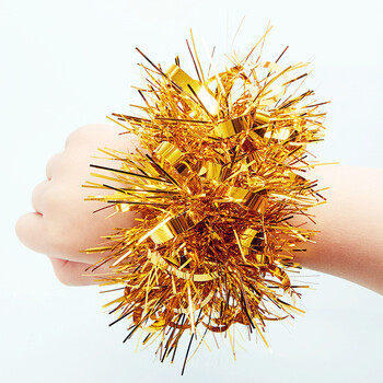 幼儿园儿童跳舞蹈手腕花亮片拉拉队表演出铃铛手花六一运动会手环