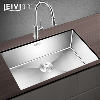 Leivi 乐唯 304不锈钢手工水槽大单槽厨房洗菜盆小台下盆家用水池水盆306 317单台阶款尺寸 760 430 盆中盆 菜板 图片价格品牌报价 京东