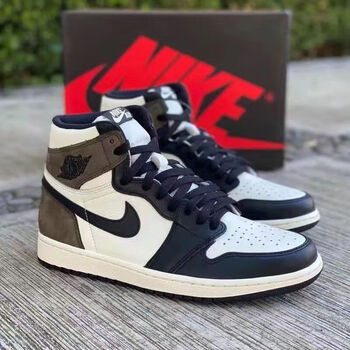 jordan 1 日本东京限定增高篮球鞋午夜蓝学生情侣百搭 aj1_黑摩卡 41