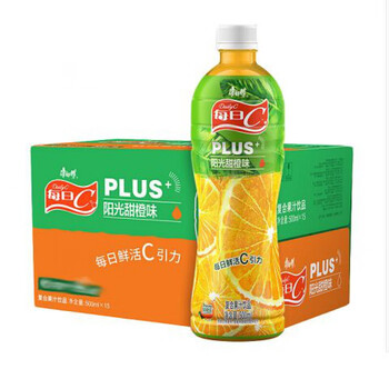 康师傅果味饮料每日c甜润红葡萄汁沁爽500ml15瓶整箱阳光甜橙汁每日c