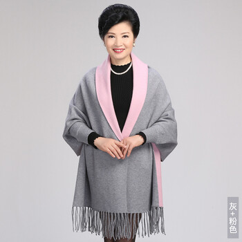 斗篷披肩外套女披风宽松大码蝙蝠袖针织衫女中老年斗篷披肩女士秋冬