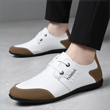 玺橙福旺鞋城新款男鞋软底时尚舒适不磨脚男士小白鞋平底款白色38