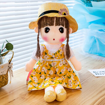 可爱菲儿公主布娃娃毛绒玩具公仔女孩睡觉抱枕儿童玩偶女孩紫色75厘米