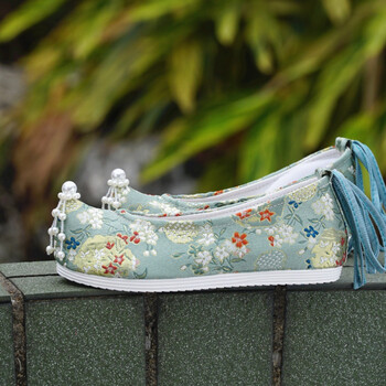 汉服鞋春季唐制搭配古风汉服鞋子女绣花鞋内增高古代装明制布鞋表演