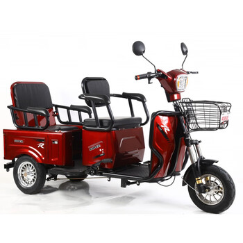 runtema雅博新款小型电动三轮车电瓶老年步接送孩子客货两用三人残疾