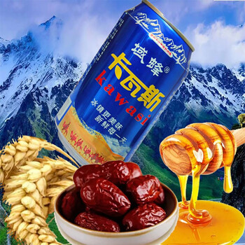 【新疆且末馆】新疆卡瓦斯天然蜂蜜发酵啤酒传统格瓦斯饮料罐装整箱
