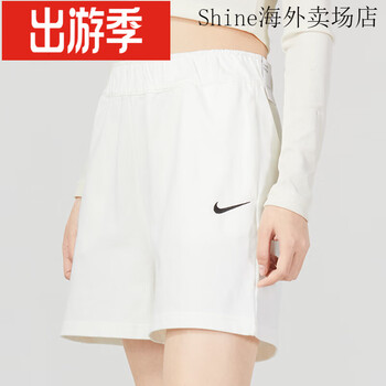 耐克nikenike耐克白色短裤女裤2024新款运动裤跑步健身裤宽松五分裤dm