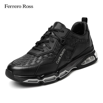 21秋冬新品ferreroross编织牛皮男士时尚百搭气垫休闲运动鞋fr88531h