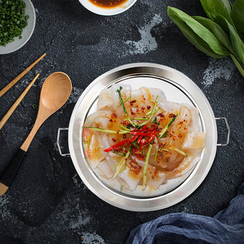 不锈钢凉皮盘两个装厨房肠粉面皮盘子加厚做糕点工具盘现货不锈钢凉皮