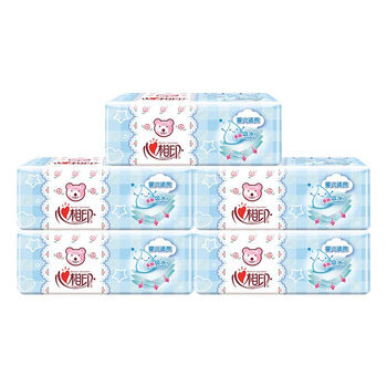 洁柔婴儿抽纸母婴专用抽纸儿童棉柔纸巾超柔餐巾纸100抽5包