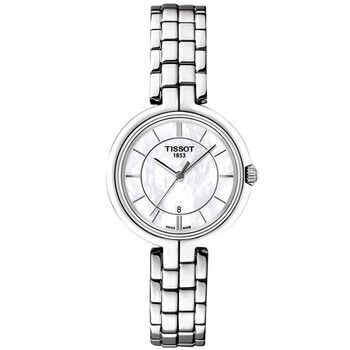 天梭(tissot)瑞士手表小表盘女表1853弗拉明戈时尚贝母盘石英表t094 t