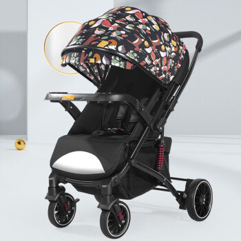 贝舒驰（BETSOCCI）婴儿推车可坐可躺轻便折叠双向宝宝车避震简易新生儿童bb车 欢乐狸棕