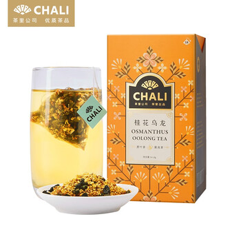 Chali茶里茶叶桂花乌龙茶组合花茶茶包袋泡茶三角茶包广西高山金桂花茶18包 盒 共54g 图片价格品牌报价 京东