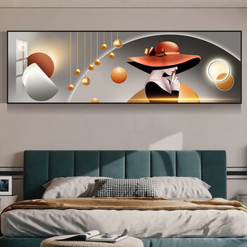 卧室床头装饰画现代简约轻奢房间主卧挂画酒店宾馆背景墙北欧壁画