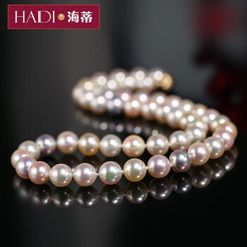 海蒂珍珠项链 海蒂 Haidi 彩芸强光akoya海水珍珠项链14k金扣混彩8 8 5mm 行情报价价格评测 京东