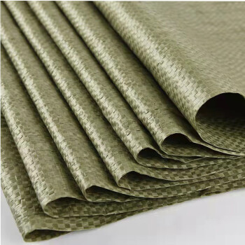 格美 编织袋 PP物流打包袋 蛇皮袋 塑料编织袋 灰绿色平方50克65*110cm 50条起拍