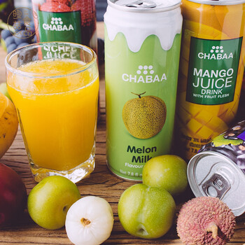 百佳24听装泰国进口芭提娅果汁饮料chabaa芭提雅罐装芒果橙汁葡萄整箱