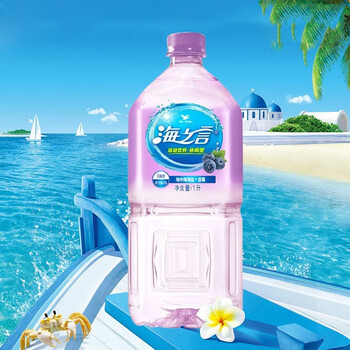 统一食品海之言1l海盐蓝莓味*4瓶8瓶饮料夏季休闲节日聚会饮品 1l 4瓶